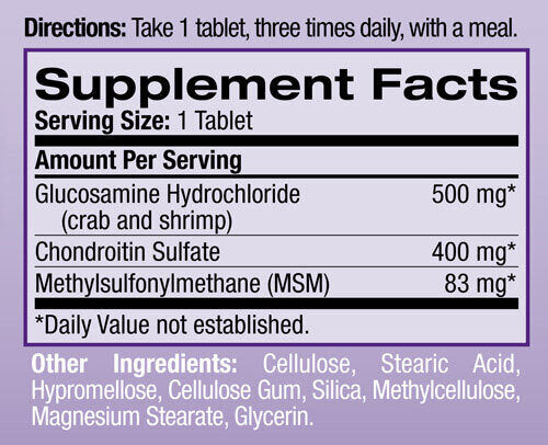 Glucosamine Chondroitin MSM 90 Tabs. - Nutra Best Europe