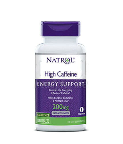 High Caffeine 200 mg. 100 Tabs. - Nutra Best Europe