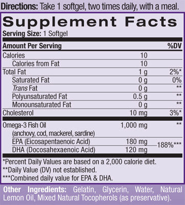 Omega-3 Fish Oil 1000mg. / 90 Softgels - Nutra Best Europe