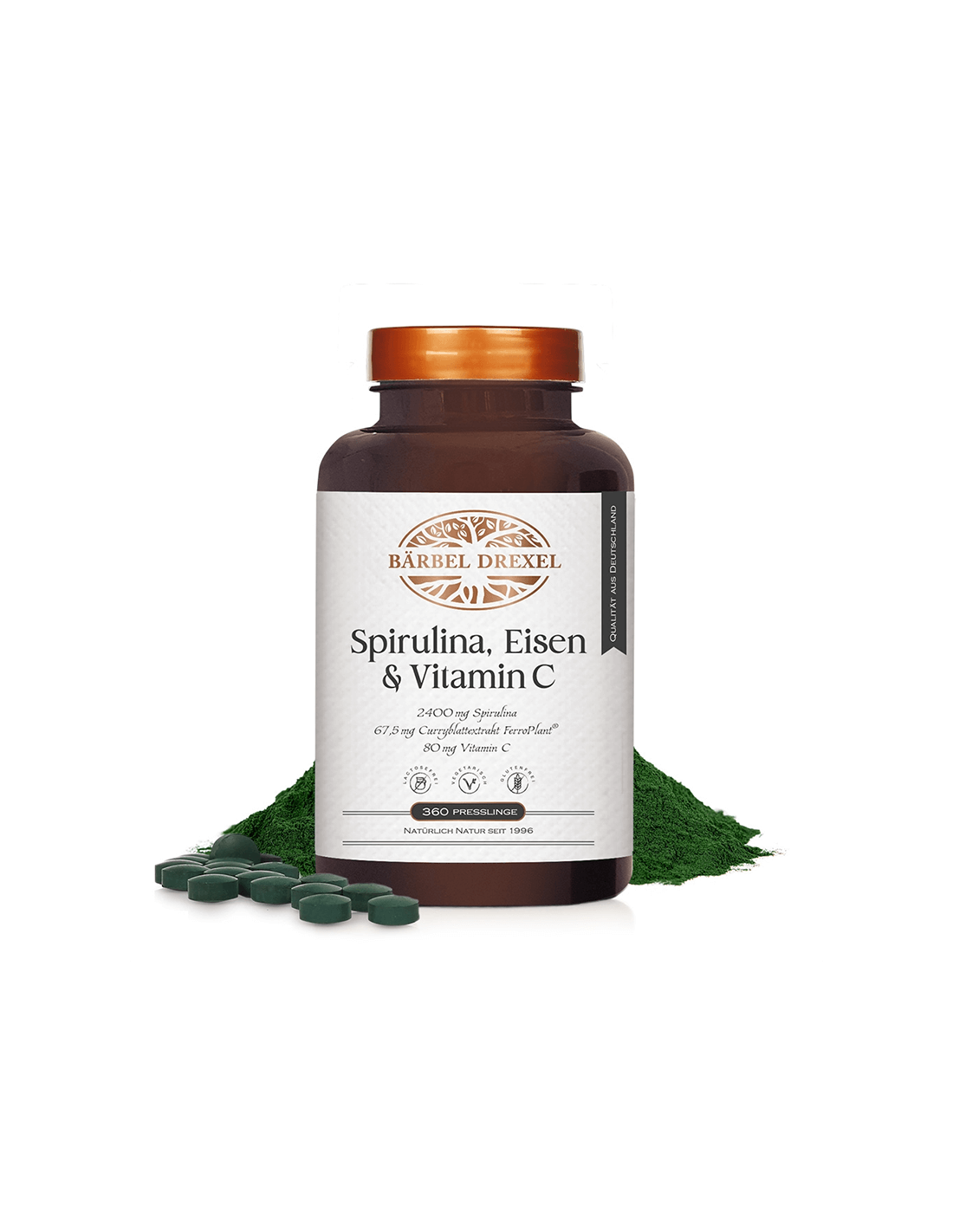 Spirulina & Curry vas & Acerola C-vitamin - Vérszegénység & Fáradtság elleni formula, 360 tabletta