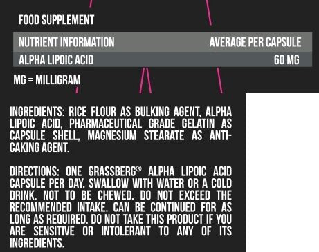 GRASSBERG Alpha Lipoic Acid / 60 Tabs - Nutra Best Europe