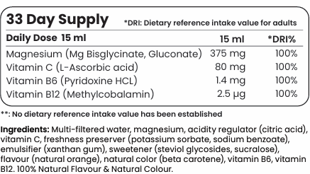 Folyékony magnézium 375 mg biszglicinát (50/33 adag) - 500 ml