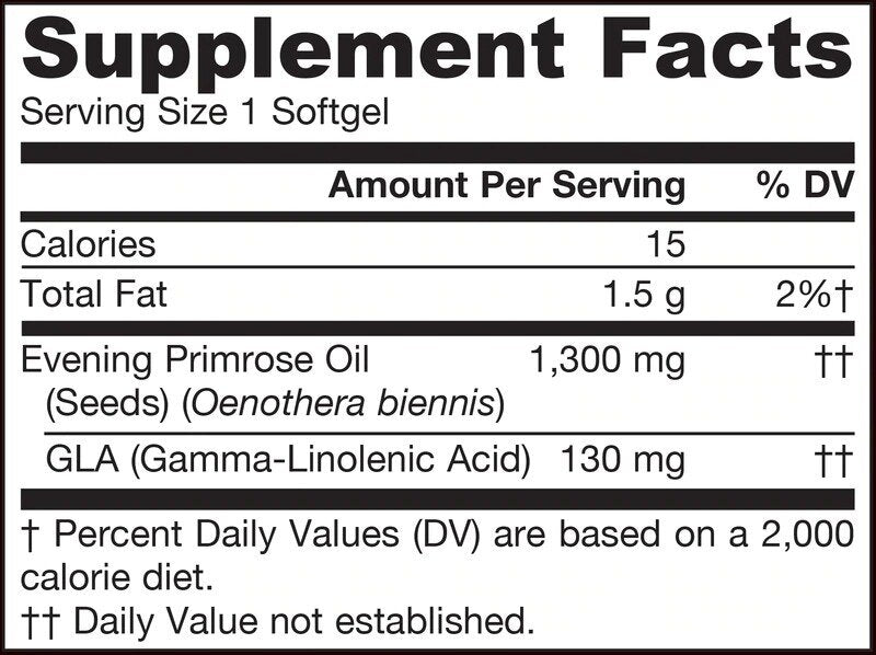 Evening Primrose Oil 1300 - 60 Gel capsules - Nutra Best Europe