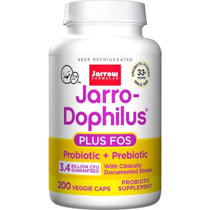 Jarro-Dophilus®+FOS (3.4 B. CFU) / 200 Caps - Nutra Best Europe