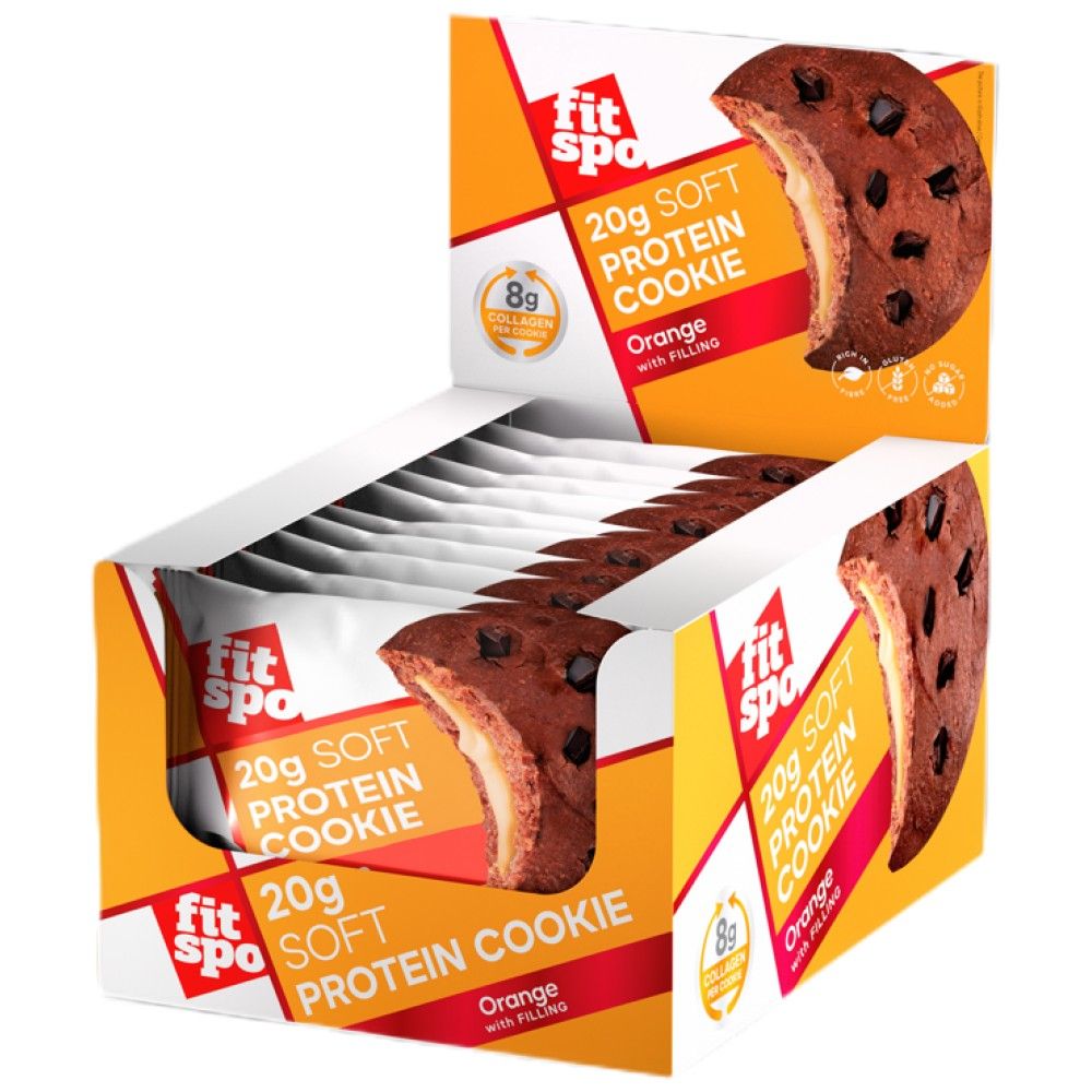Soft Protein Cookie | with 8g Collagen & No Added Sugar - 10 x 70 grams - Nutra Best Europe