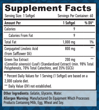 CLA + Green Tea / 60 Softgels - Nutra Best Europe
