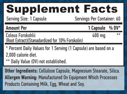 Coleus Forskohlii / 60 Vcaps - Nutra Best Europe