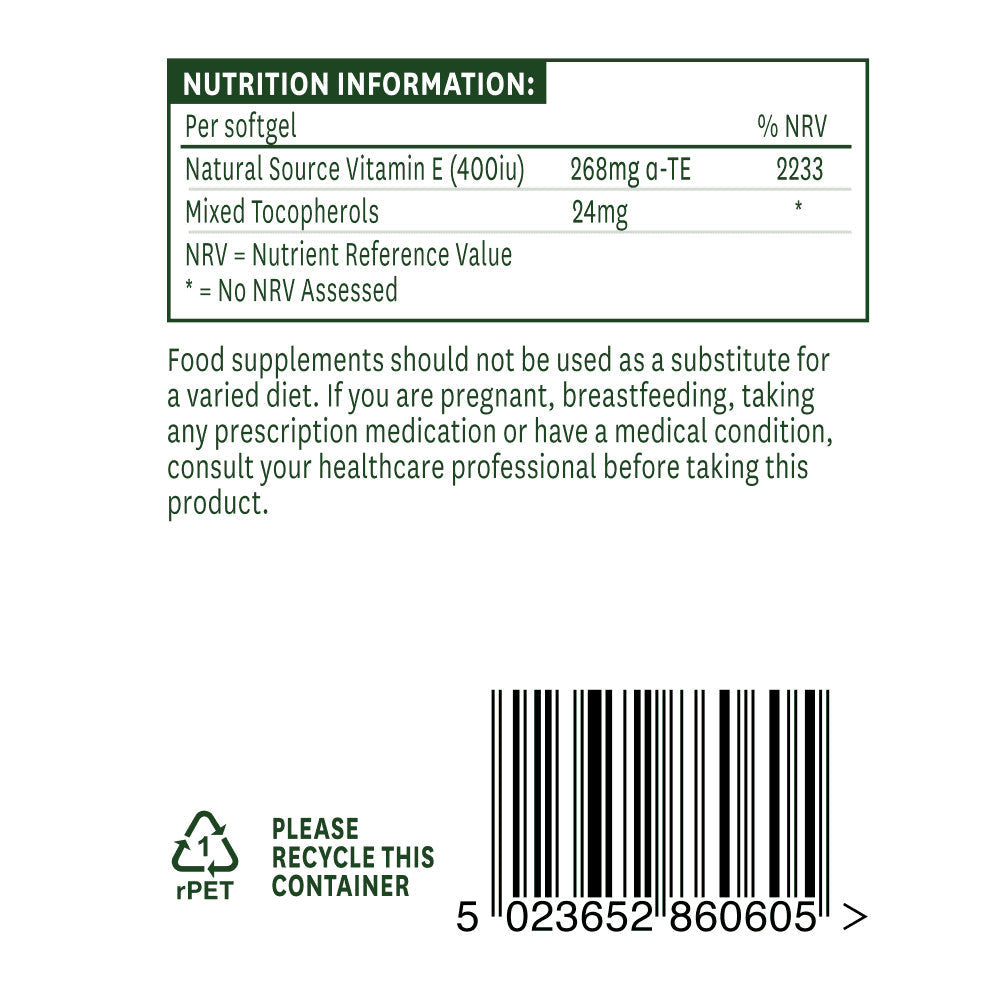 E-vitamin Natural 400iu 60 kapszula <tc>Natures Aid</tc>