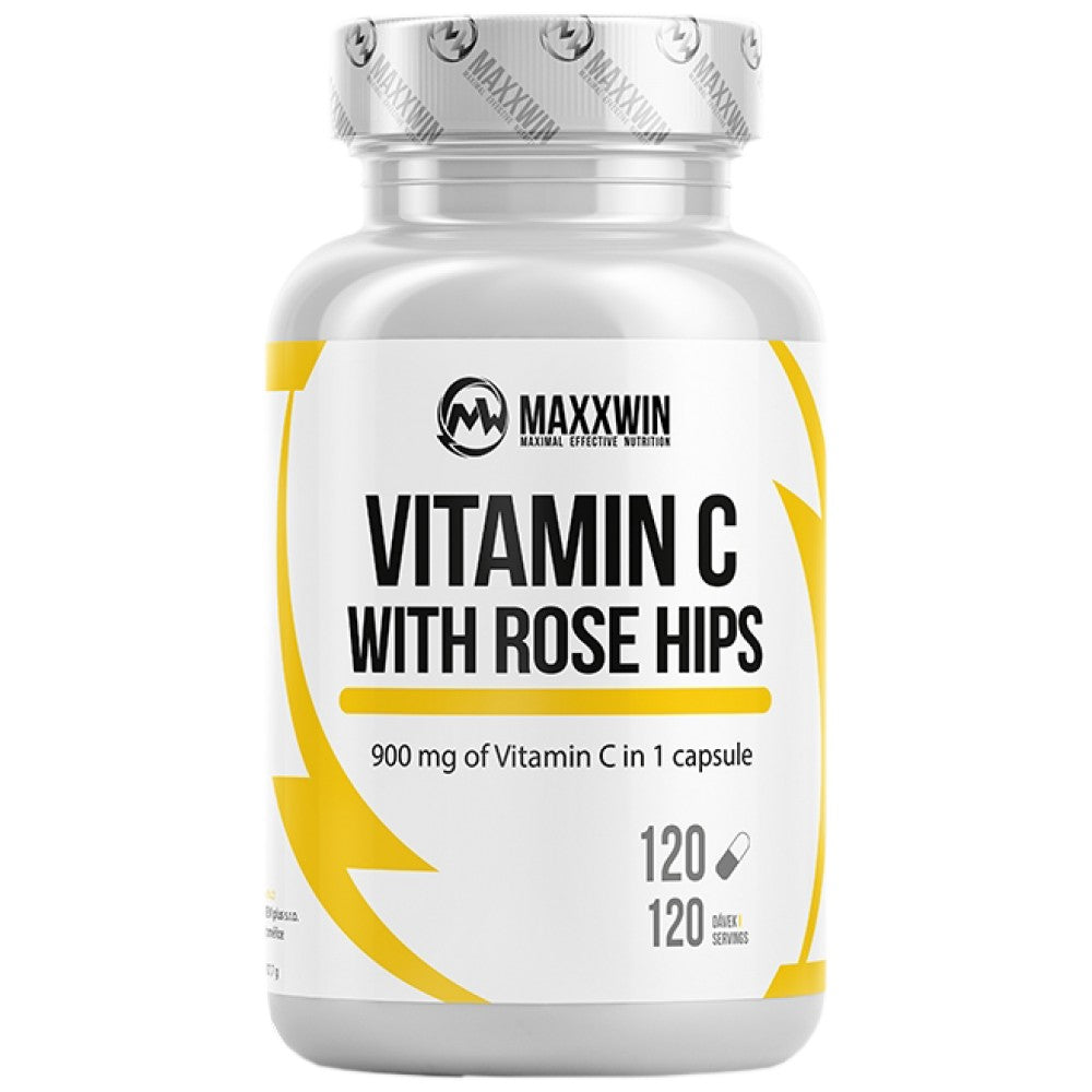 Vitamin C 900 mg | with Rose Hips - 120 capsules - Nutra Best Europe