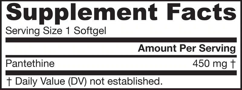 Pantethine 450 mg - 60 Gel capsules - Nutra Best Europe