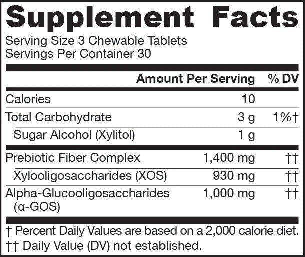 Prebiotic XOS + α-GOS - Prebiotic 90 chewable tablets - Nutra Best Europe