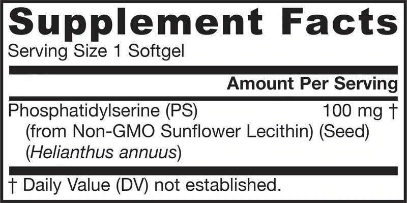PS 100 / Phosphatidylserine - 30 Gel capsules - Nutra Best Europe