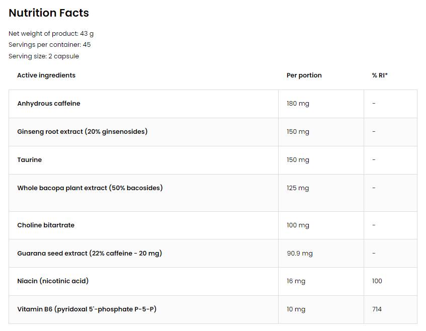 Braintus Thunder | Gamer Series 90 capsules - Nutra Best Europe