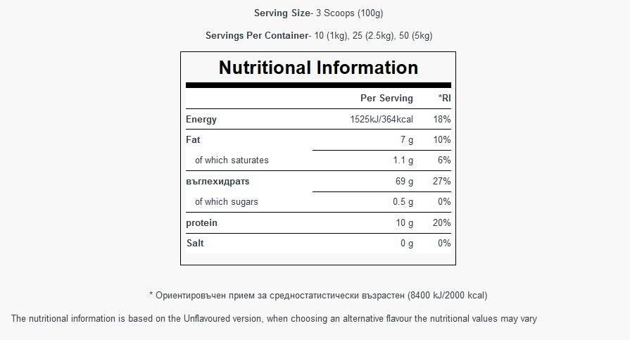 100% Instant Oats - 1000 grams - Nutra Best Europe