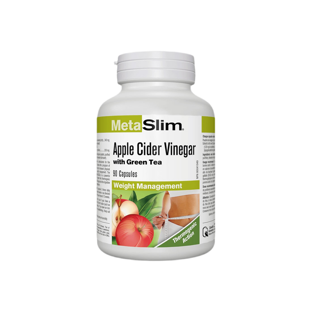Metaslim® Apple Cider Vinegar - Apple vinegar + Green tea, 90 capsules - Nutra Best Europe