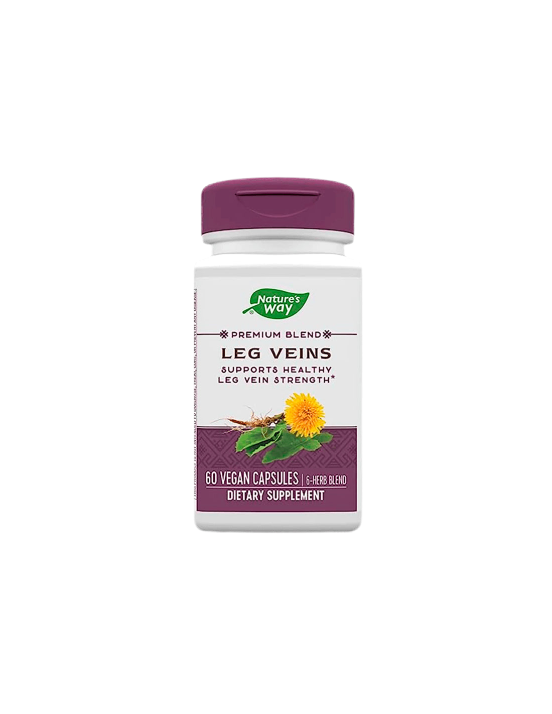 Varicose veins and impaired circulation - Leg Veins - Premium formula with herbs and vitamin C, 60 capsules - Nutra Best Europe