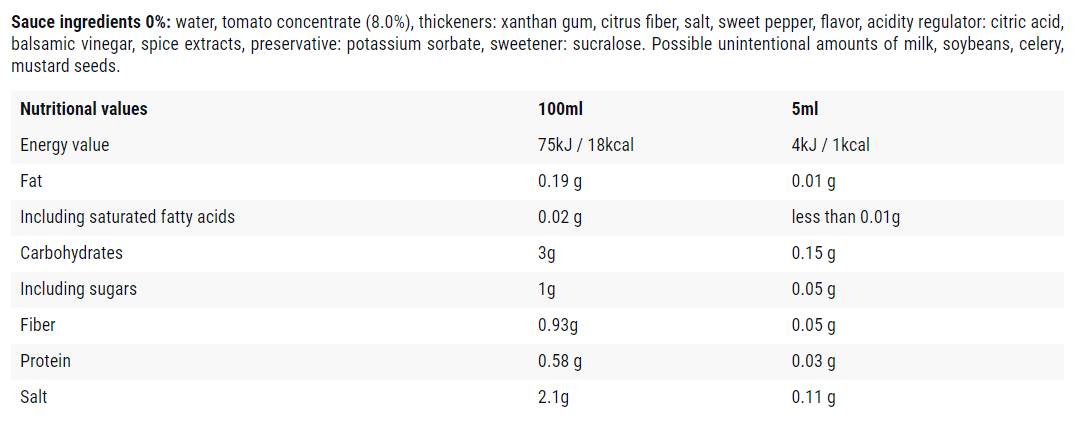 Salsa Mexicana / 0 Calorie Sauce - 500 ml - Nutra Best Europe