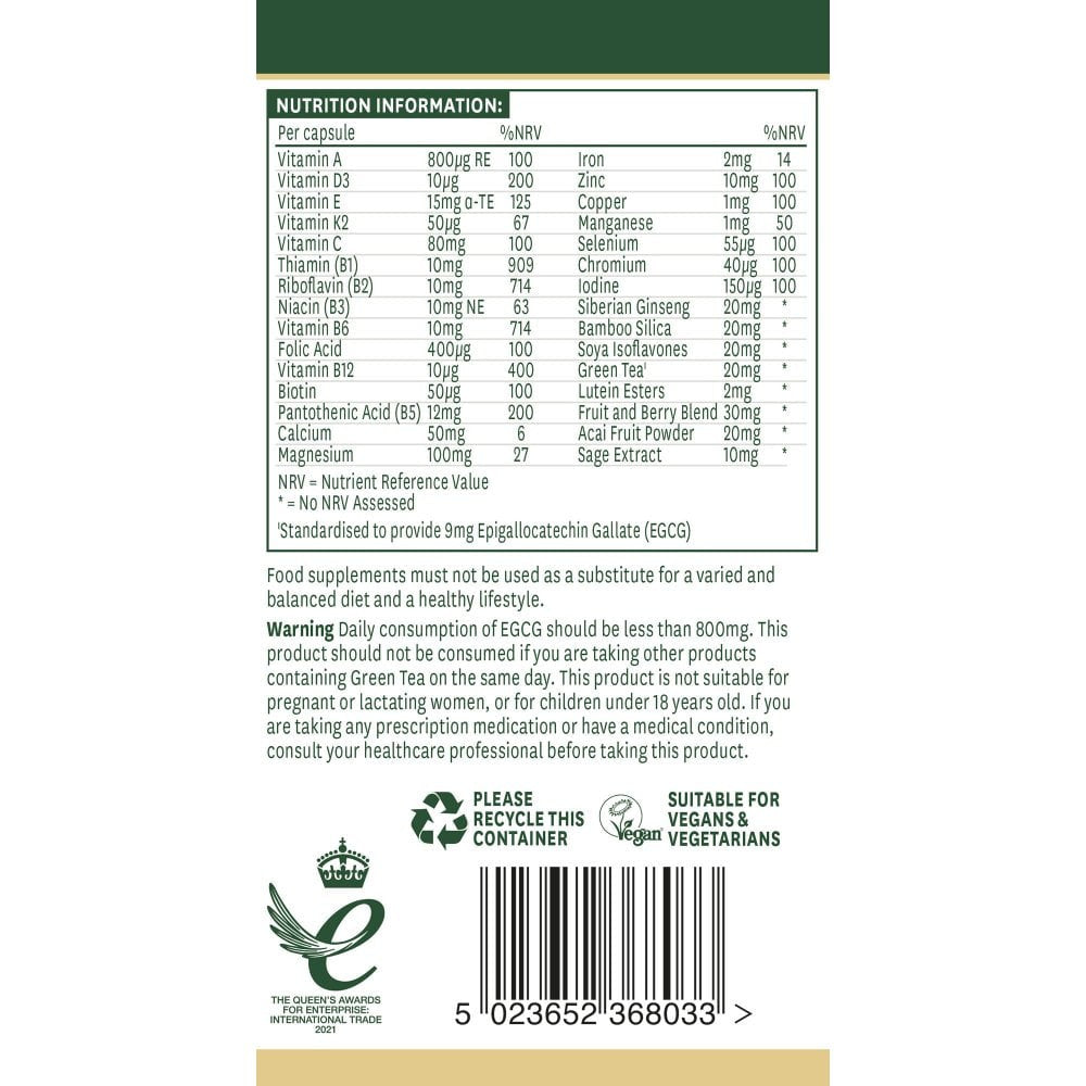 Komplex nőknek 50+ (Nőknek 50+ Multivitaminok & Ásványi anyagok) 30 kapszula NaturesAid