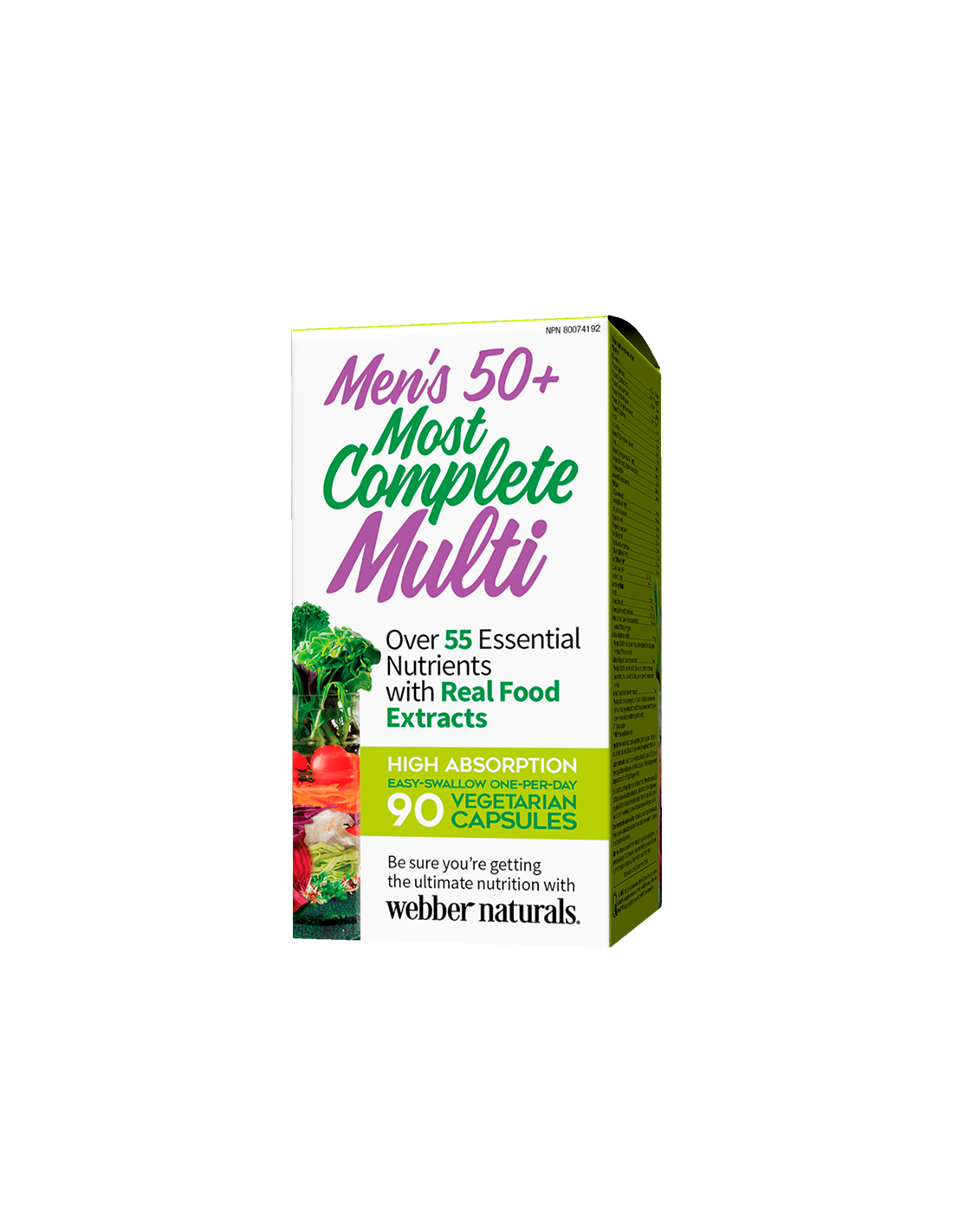 Multivitamin férfiaknak 50+ - A férfiak legteljesebb multivitaminja 50+, 90 V kapszula <tc>Webber Naturals</tc>