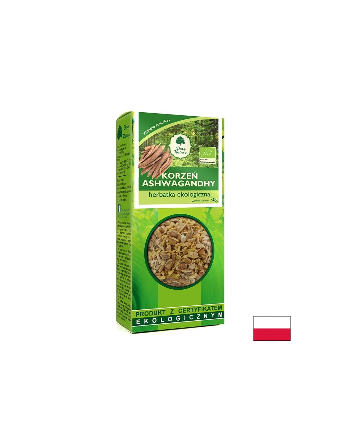 Stressz és álmatlanság - Ashwagandha (gyökér) - Bio, 50 g <tc>Dary Natury</tc>