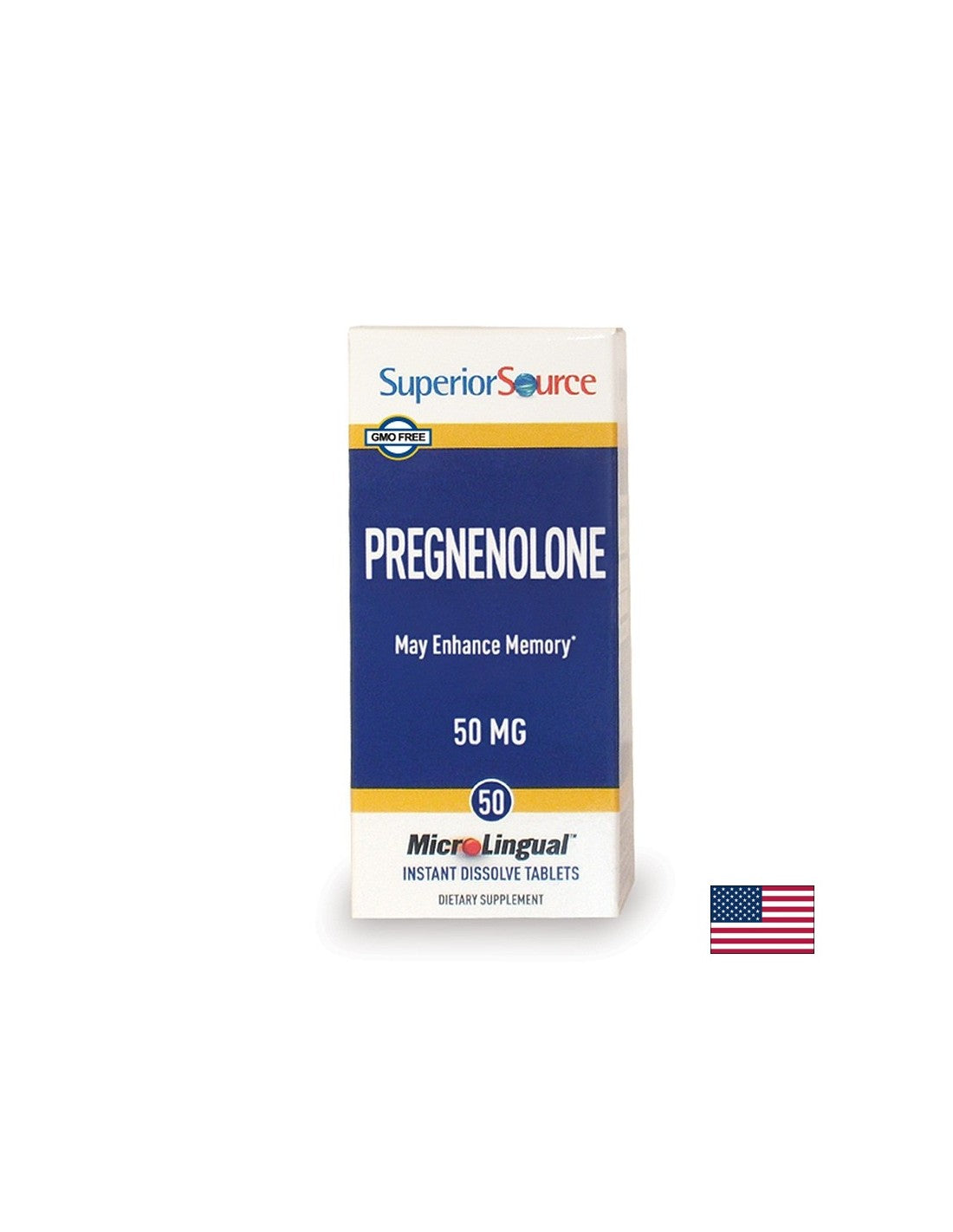 Memória és koncentráció - Pregnenolone, 50 mg x 50 nyelv alatti tabletta <tc>Superior Source</tc>