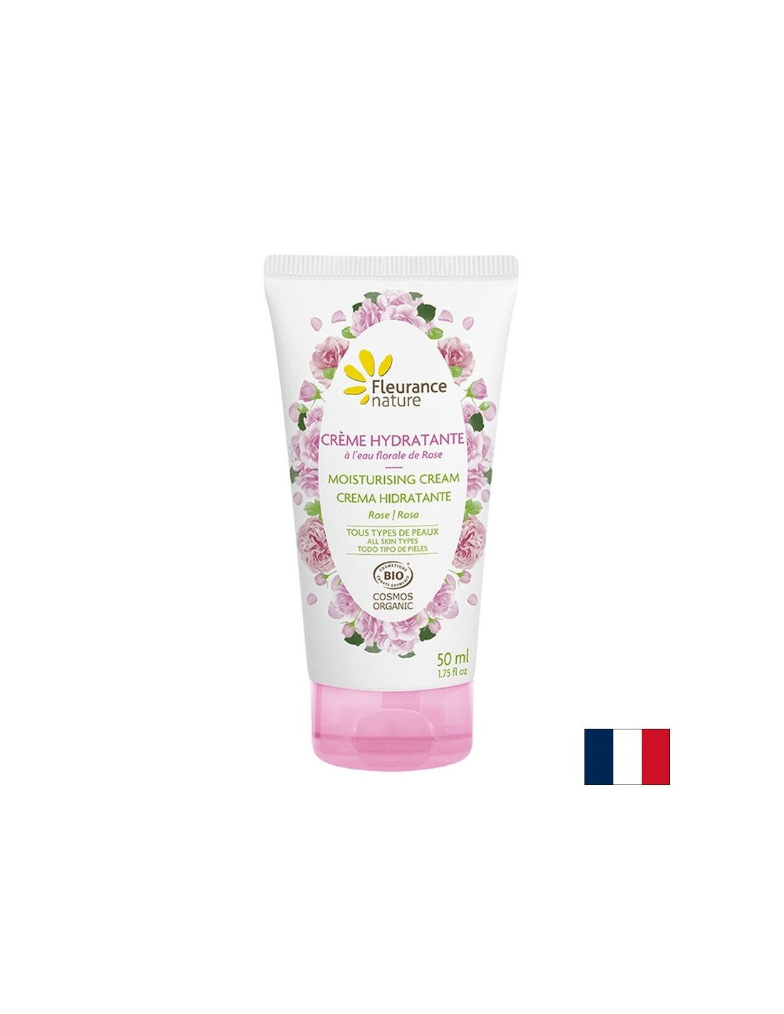Hidratáló kézkrém Damascena rózsa virágvízzel, 50 ml