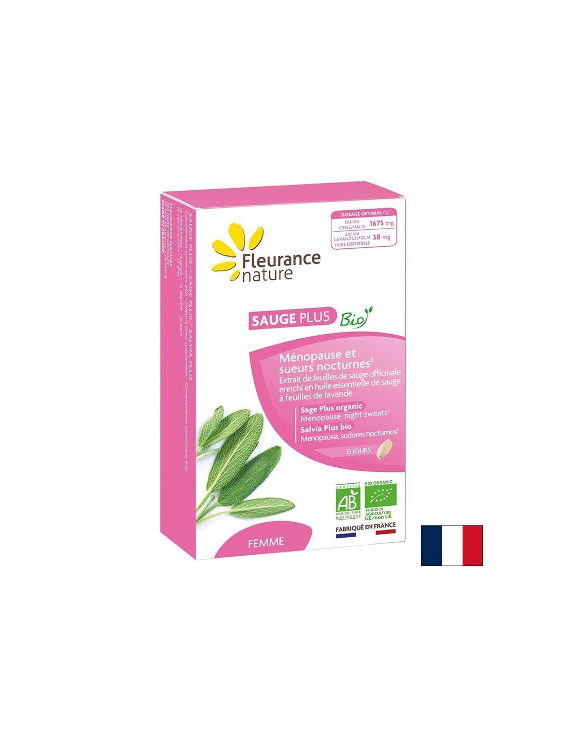 Menopauza és túlzott izzadás esetén - Salvia+, 500 mg x 15 tabletta