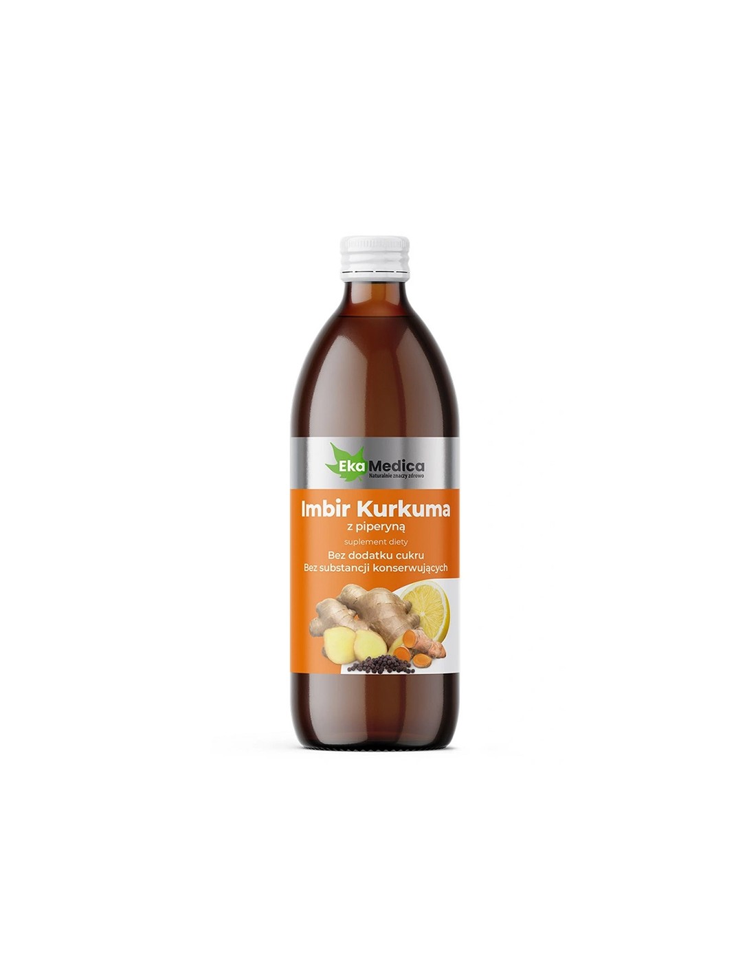 Gyömbér és kurkuma lé fekete borssal - emésztőrendszer és máj egészségére, 500 ml, 10 vagy 20 adag