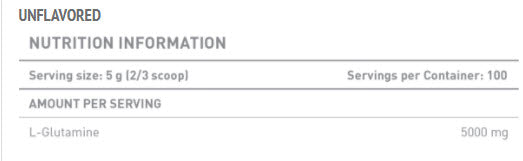 Glutamine Unflavored - 0.500 kg - Nutra Best Europe