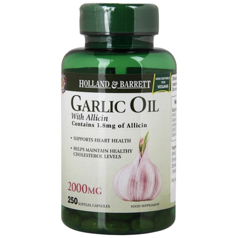 Garlic Oil With Allicin 2000 mg - 250 capsules - Nutra Best Europe