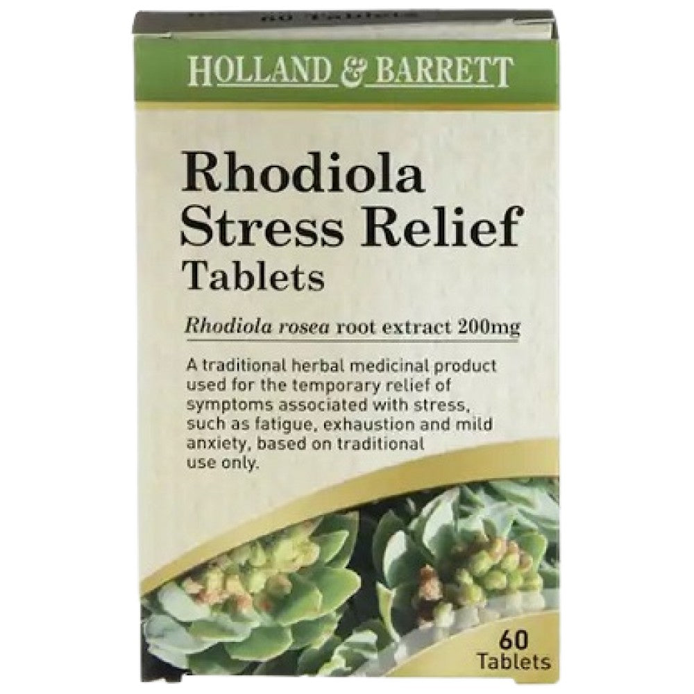 Rhodiola Stress Relief 200 mg - 60 Tablets - Nutra Best Europe