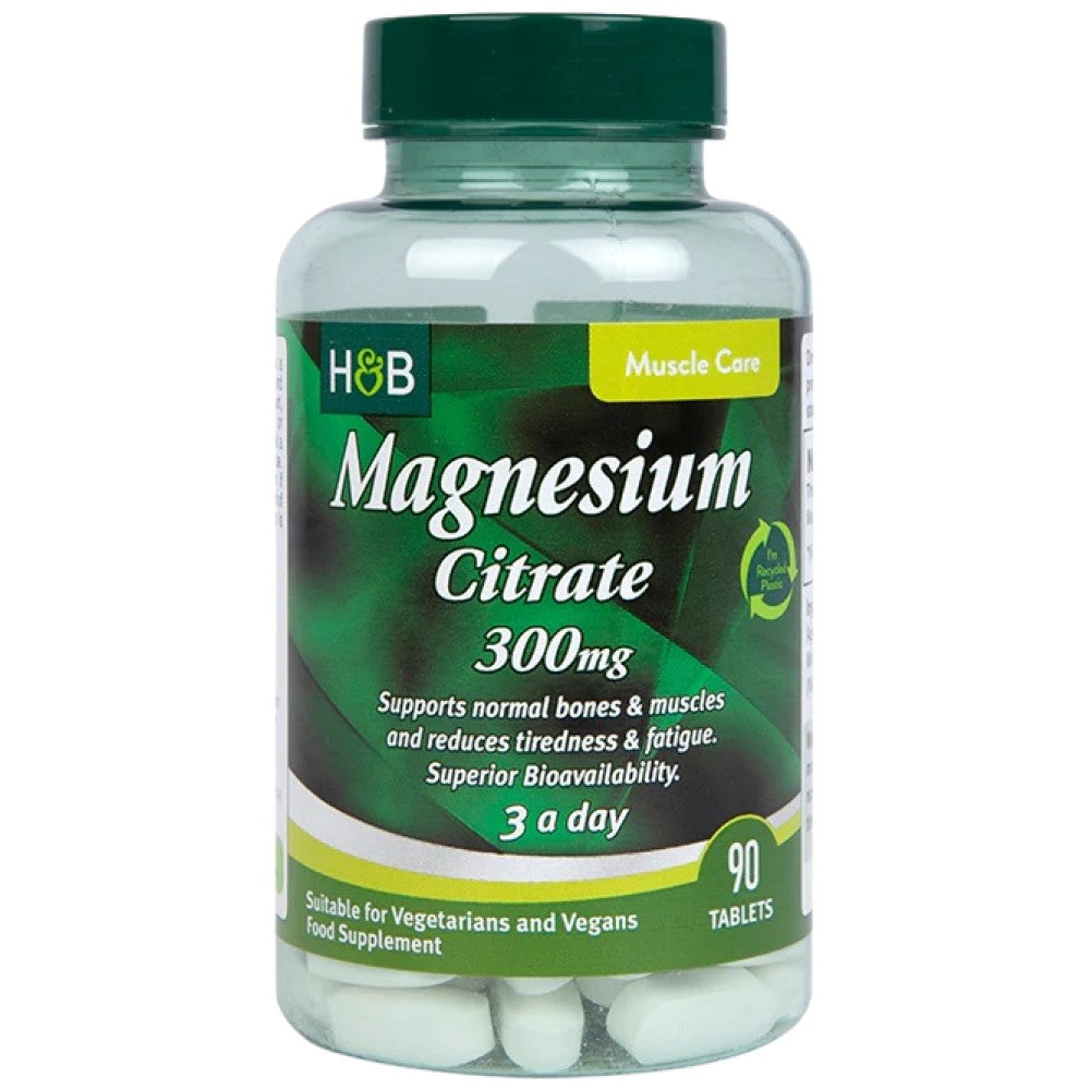 Magnesium Citrate 300 mg - 90 Tablets - Nutra Best Europe