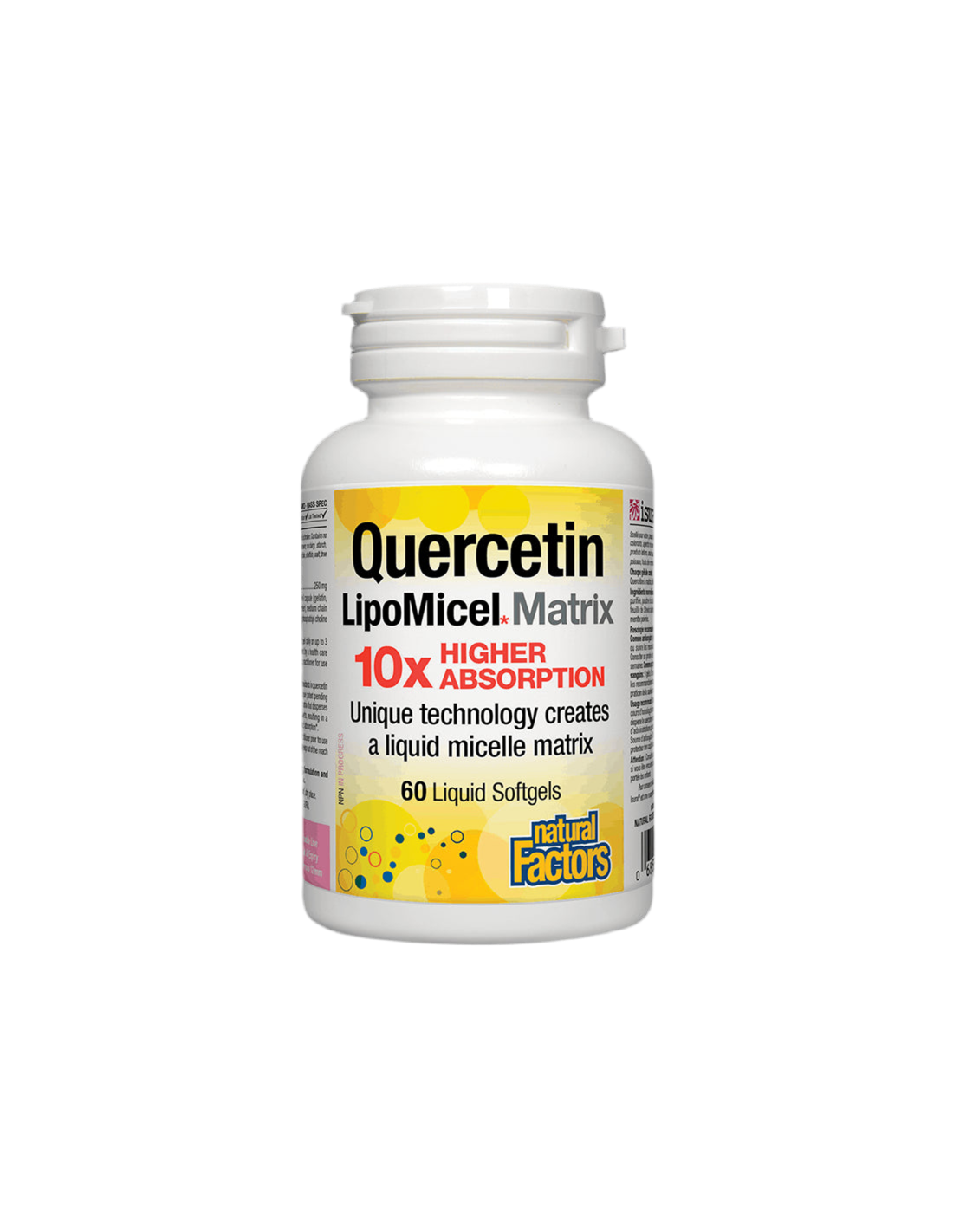 Quercetin 250 mg LipoMicel Matrix - 60 Gel capsules - Nutra Best Europe