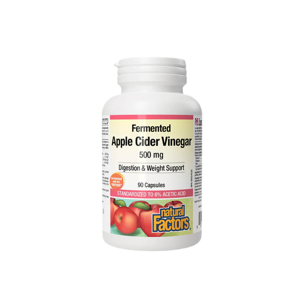 Apple Cider Vinegar 500 mg x 90 capsules Natural Factors - Nutra Best Europe