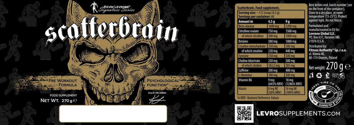 Black Line / Scatterbrain / Super Concentrated Pre Workout - 270 grams - Nutra Best Europe