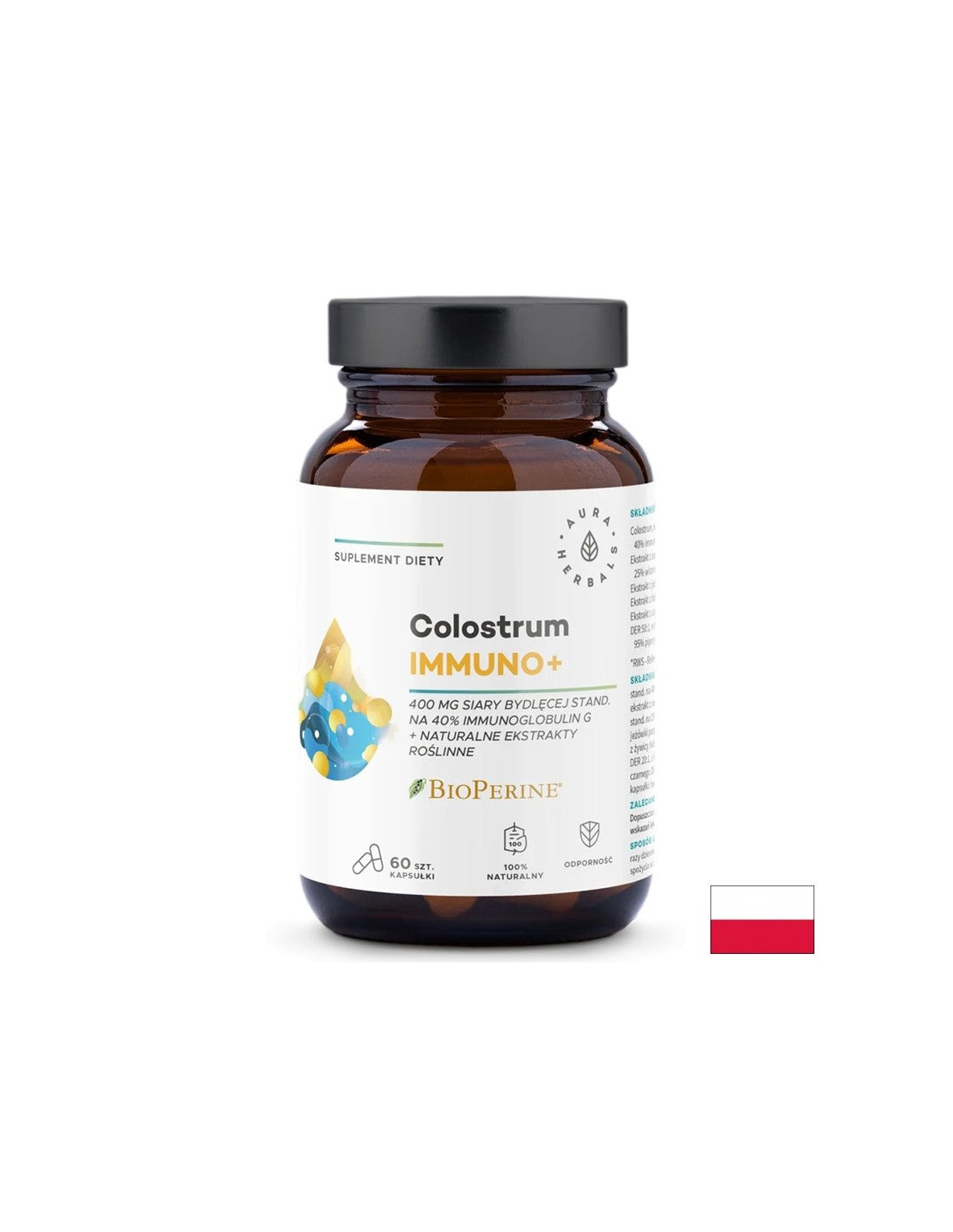 Colostrum Immuno + BioPerin, 60 kapszula