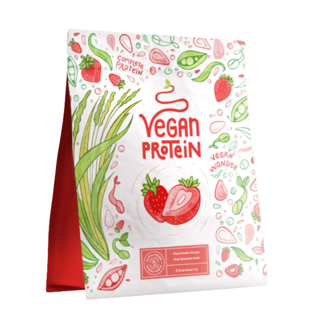 Vegán fehérje (eper) - 600 g