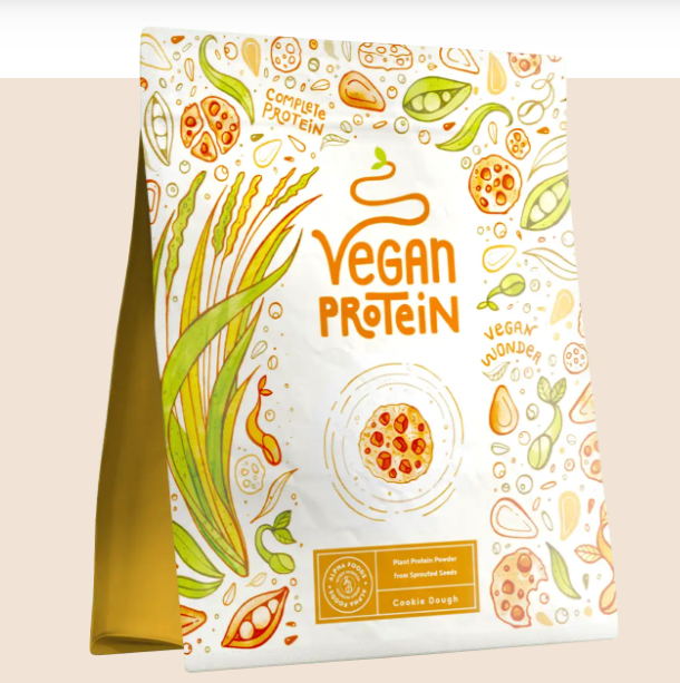 Vegán fehérje (keksz) + bromelain - 600 g