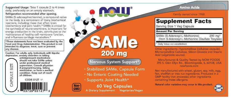 SAMe 200 mg - 60 capsules - Nutra Best Europe