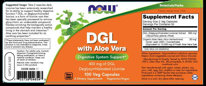 DGL With Aloe Vera - 100 capsules - Nutra Best Europe