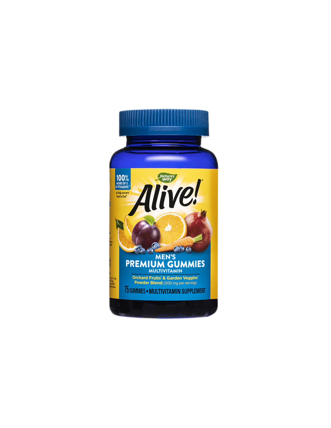 Alive! Men's Gummy Vitamins - 75 Chewable Tablets - Nutra Best Europe