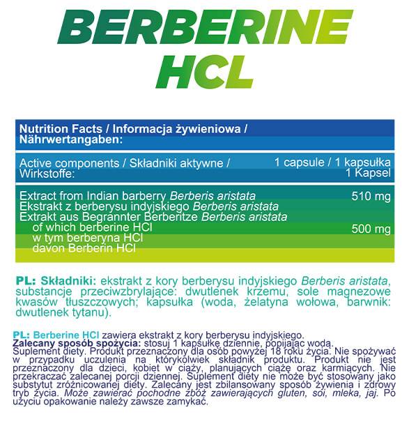 Berberine HCl 510 mg | Extract from Indian Barberry - 90 capsules - Nutra Best Europe