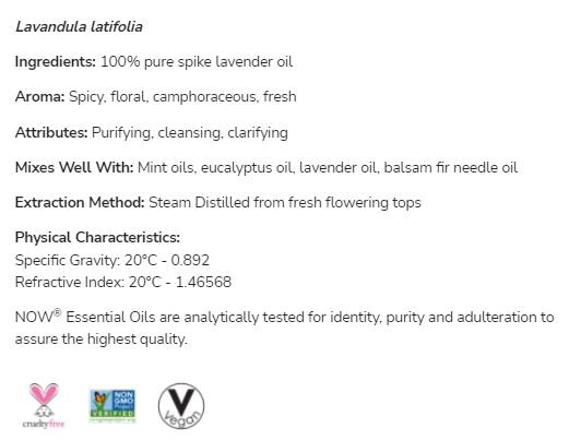Spike Lavender | 100% Pure Lavandula Latifolia - 30 ml - Nutra Best Europe