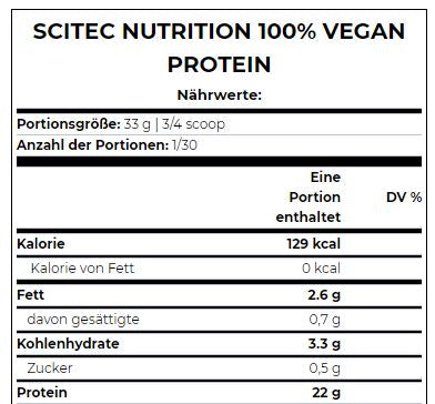 100% Vegan Protein / 33 g - Nutra Best Europe