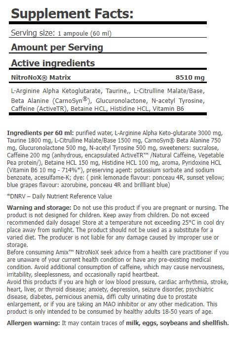 Nitro Nox ® Shot / 60 ml - Nutra Best Europe