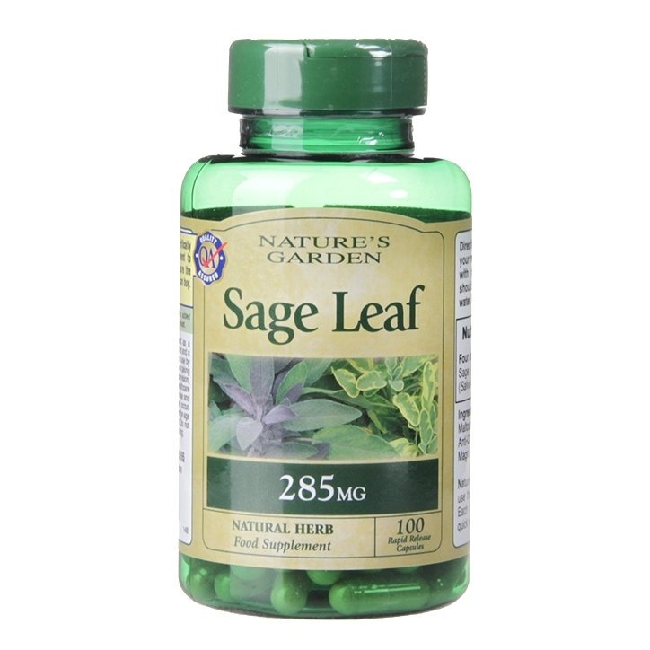 Salvia (Sage Leaf) (sage) 285mg 100 capsules HOLLAND & BARRETT - Nutra Best Europe
