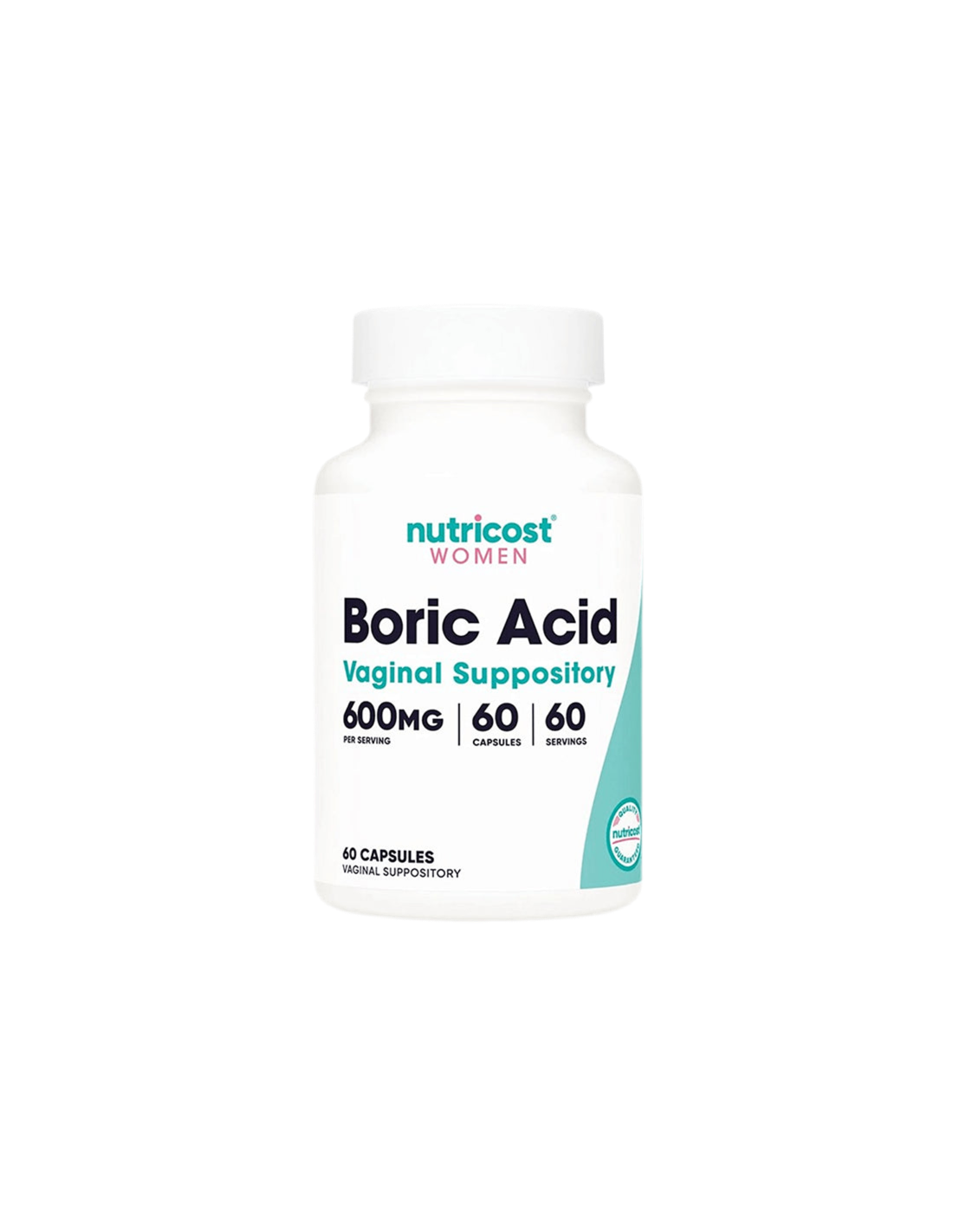 Vaginal infections - Boric acid (Boric Acid), 600 mg x 60 vaginal capsules - Nutra Best Europe