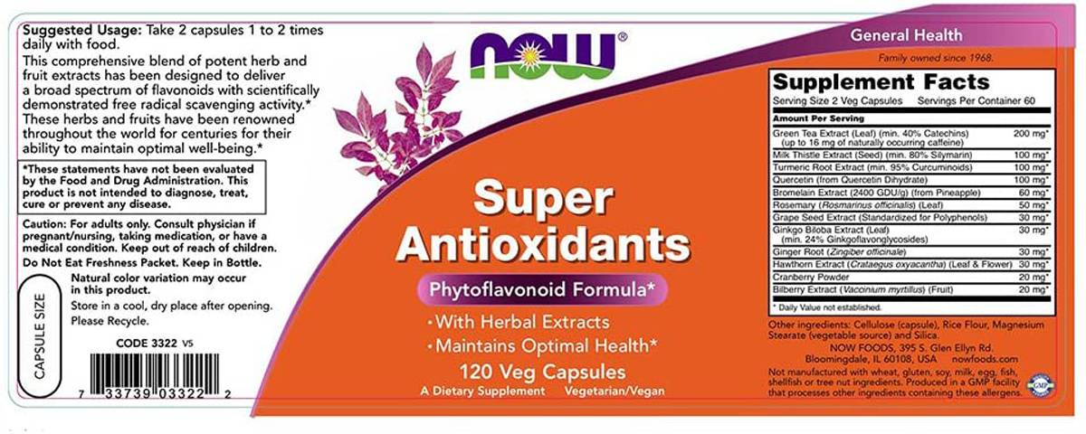 Super Antioxidants - 120 capsules - Nutra Best Europe