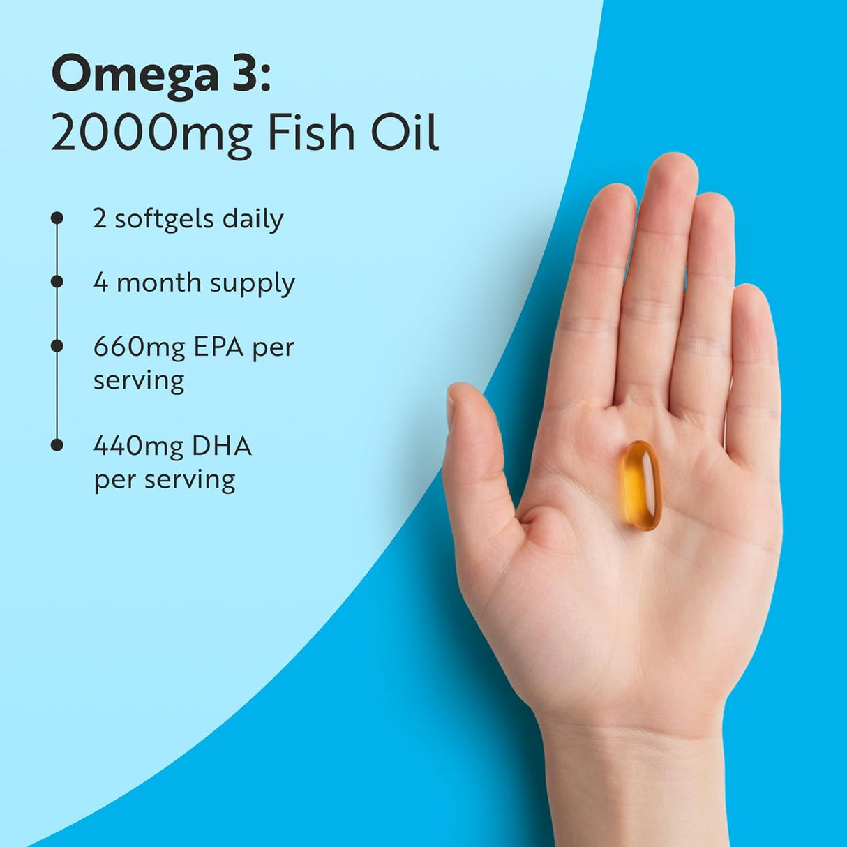 Omega-3 2000 mg /EPA 660 mg, DHA 440 mg/ Tiszta halolaj /240 kapszula, 120 adag/ <tc>Nutravita</tc>