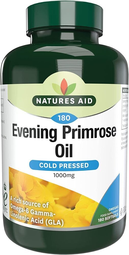 Evening Primrose Oil 1000mg 180 soft capsules NaturesAid - Nutra Best Europe
